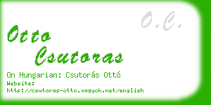 otto csutoras business card