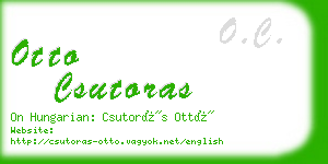 otto csutoras business card